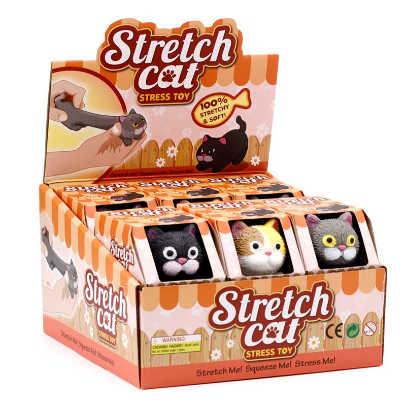 Stretch Cat Stress Toy - Kies je soort