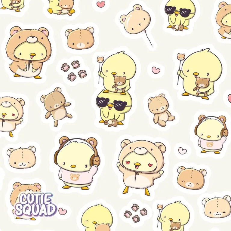 Stickervel - Teddy Ducks - CutieSquad