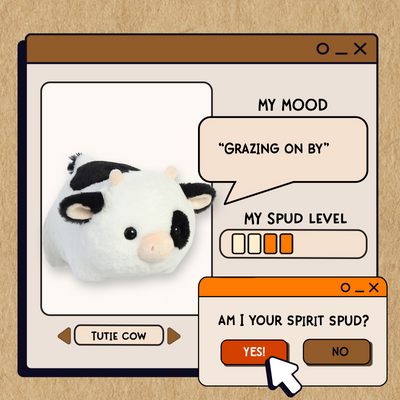 Spudsters Medium Plush - Tutie Cow