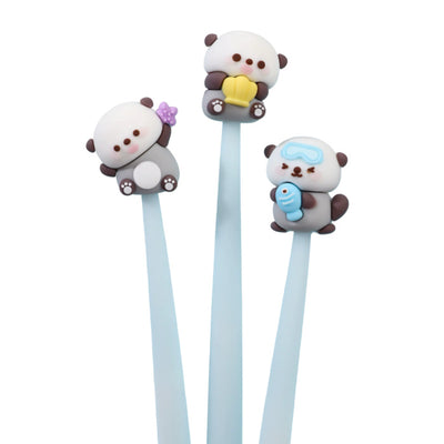 Wobbly Silicone Gel Pen - Sea Otters