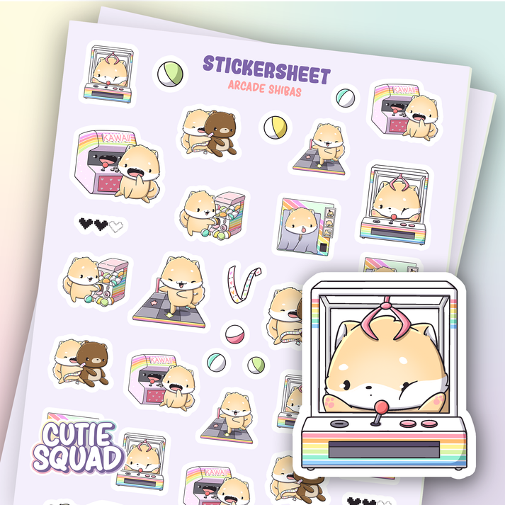 Stickervel - Arcade Shibas - CutieSquad