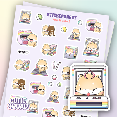 Stickervel - Arcade Shibas - CutieSquad