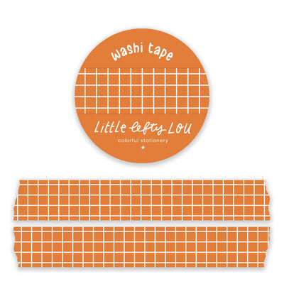 Washi Tape - Orange Grid