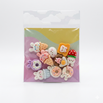 DIY Kawaii Cabochons - Bunny Bakery - 10 PCS bag