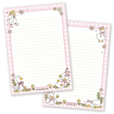 A5 Notepad - Duckies with Bows (dubbelzijdig)