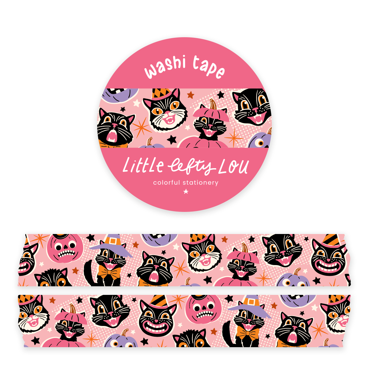 Washi Tape - Halloween Cats - Little Lefty Lou