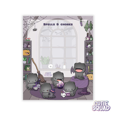 Sticky Notes Block - Witch Cats - CutieSquad