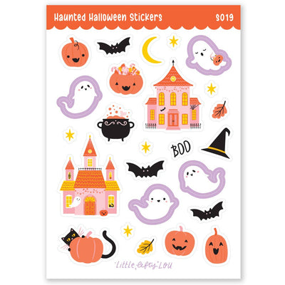 Kawaii Halloween-stickers Kawaii Ghost & Spooky Castle