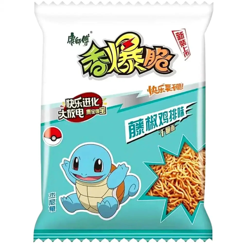 Crispy Pokémon Noodles Snack - Green Sechuan (Squirtle) - THT 11-6-2024