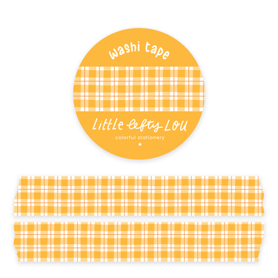 Washi Tape - Yellow Plaid - Little Lefty Lou