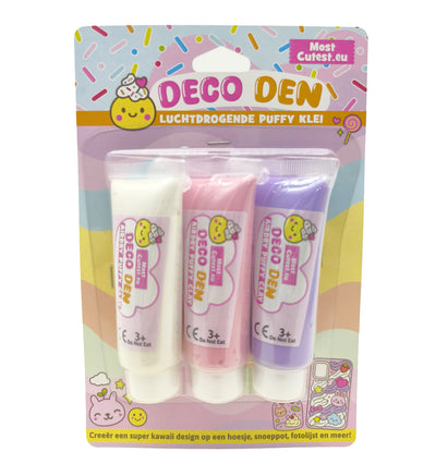 DIY Deco Den Luchtdrogende Klei - 3 x 30 gram - Roze/Paars/Wit