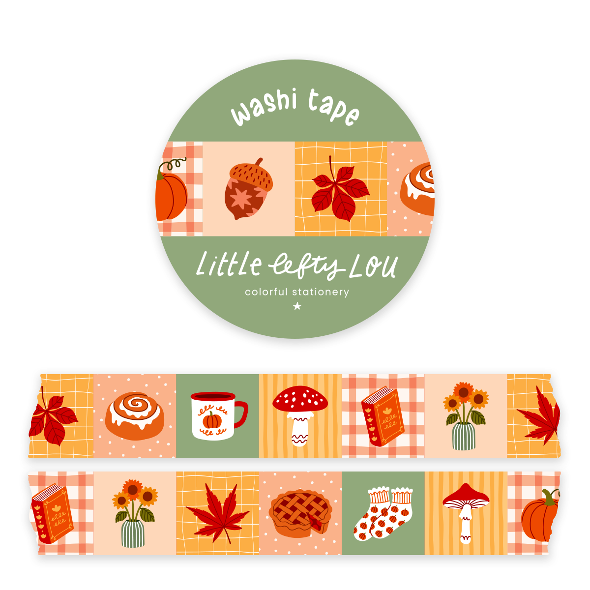 Washi Tape - Fall Patches - Little Lefty Lou