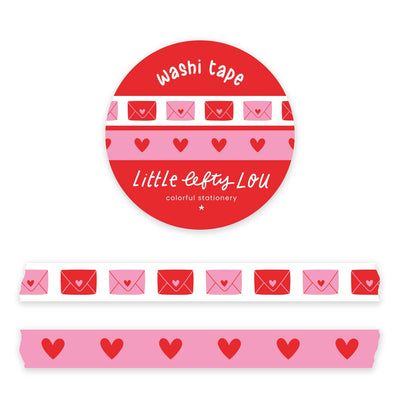 Set van 2 smalle washi tapes - Love Letters