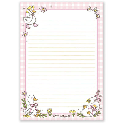 A5 Notepad - Duckies with Bows (dubbelzijdig)