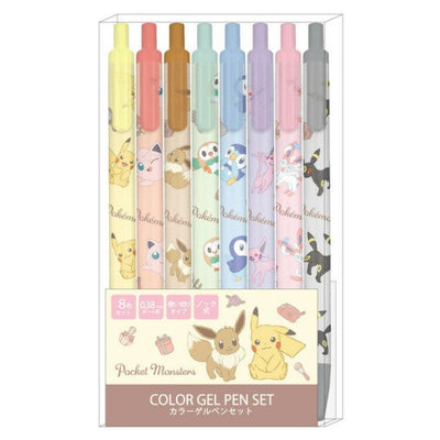 Pokémon Color Gelpen set 8 st.- Pikachu & Eevee Evolutions