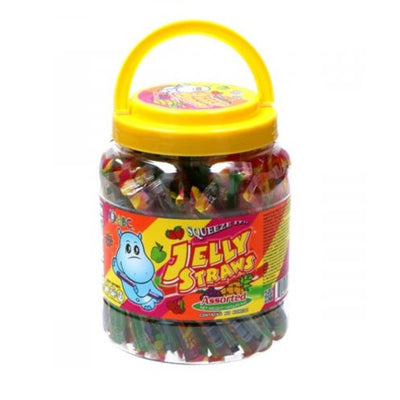 Jelly Straws Assorted Fruit Flavour Yellow Jar 1,4 kg