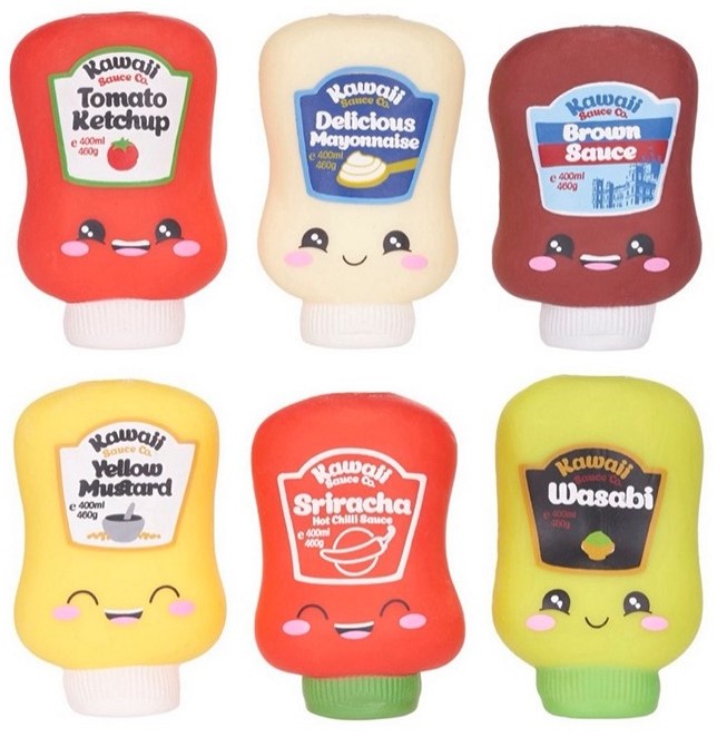 Squeezy Sauces Stress Toy - Kies je design