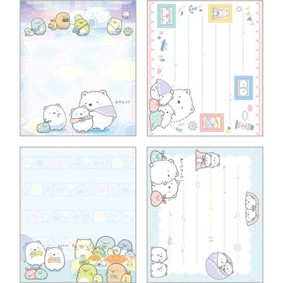 Uitklapbaar Memoblok Klein - Sumikko Gurashi Shirokuma´s Hometown Theme - Purple