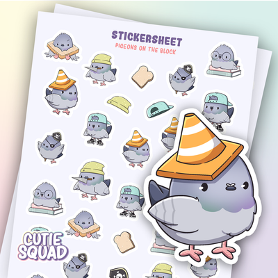 Stickervel - Pigeons on the Block - CutieSquad