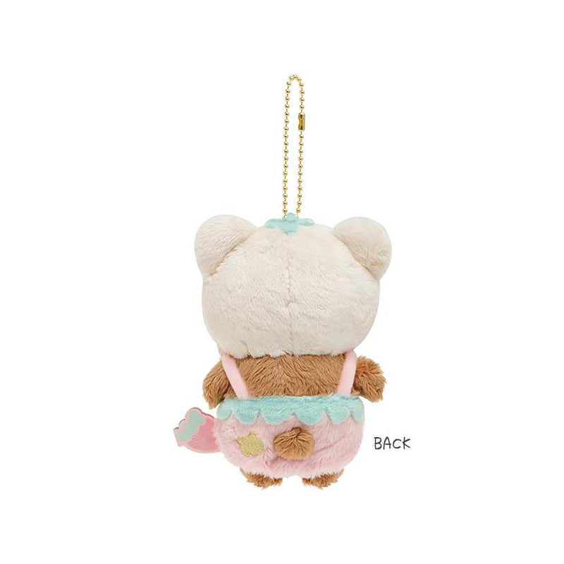 Rilakkuma Chairoikoguma Plush Keychain Bagcharm - Full of Strawberry Day