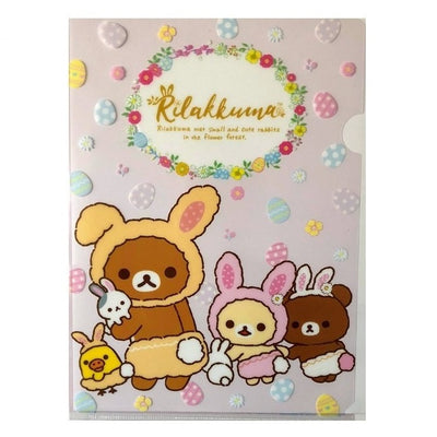 A4 Insteekmap - Rilakkuma Cute Rabbits in the Flower Forest