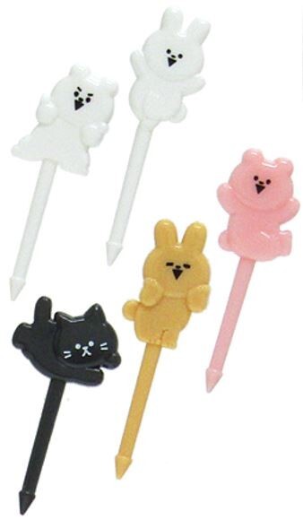Kawaii Bento Prikkers Bunny, Cat & Bear - Bento Picks