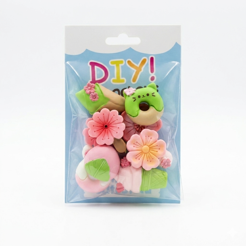 DIY Kawaii Cabochons - Sakura Dango - zakje 10 stuks