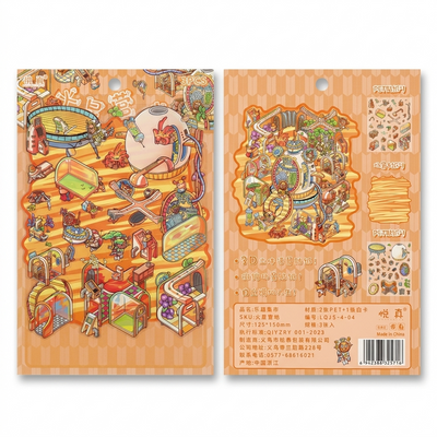 BYO Kawaii Sticker World - Reindeers on Mars - DIY Sticker Scene Set