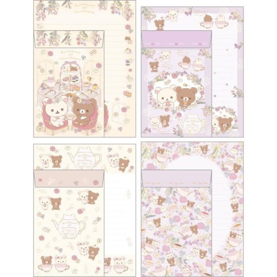 Briefpapierset - San-X Rilakkuma - Flower Tea Time