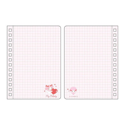 Sanrio Notebook A6 met Ringband - My Melody & My Sweet Piano - Heart