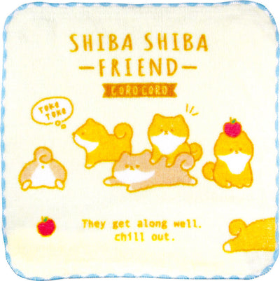 Mini Handdoekje 21 x 21 cm Shiba Shiba friend