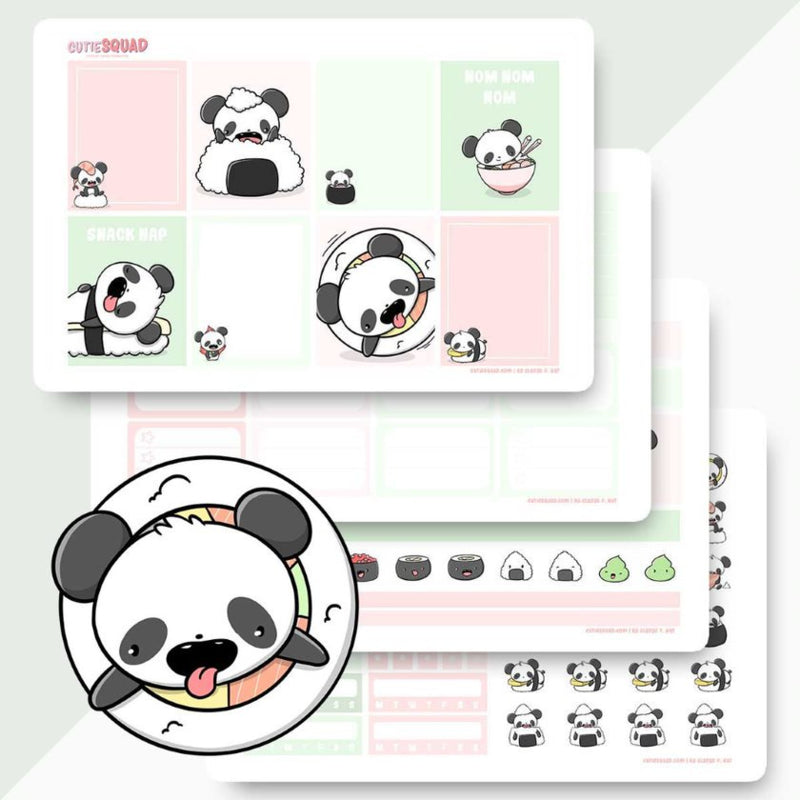 Planner Sticker Kit - Sushi Panda - CutieSquad