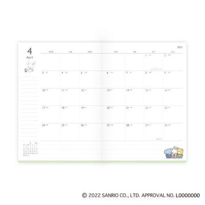 Sanrio Jaarplanner 13x18 cm - 2022-10 - 2024-3 - Pastel Character Family