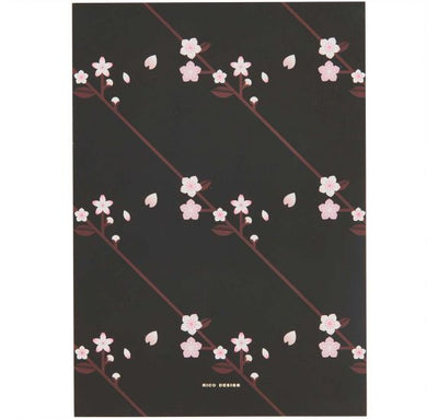 Notepad Black Sakura