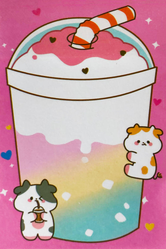 Kawaii Sticky Notes - Cow Drink