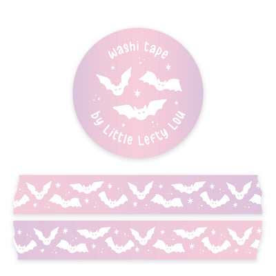 Washi Tape - Halloween Bats White