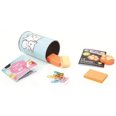 DIY Eraser klei in blikje - Cat Paw set