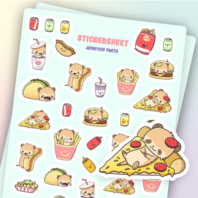 Stickervel - Junkfood Party - Cutiesquad
