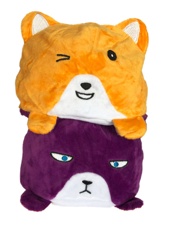 Kawaii reversible plushie - Purple Orange Cat