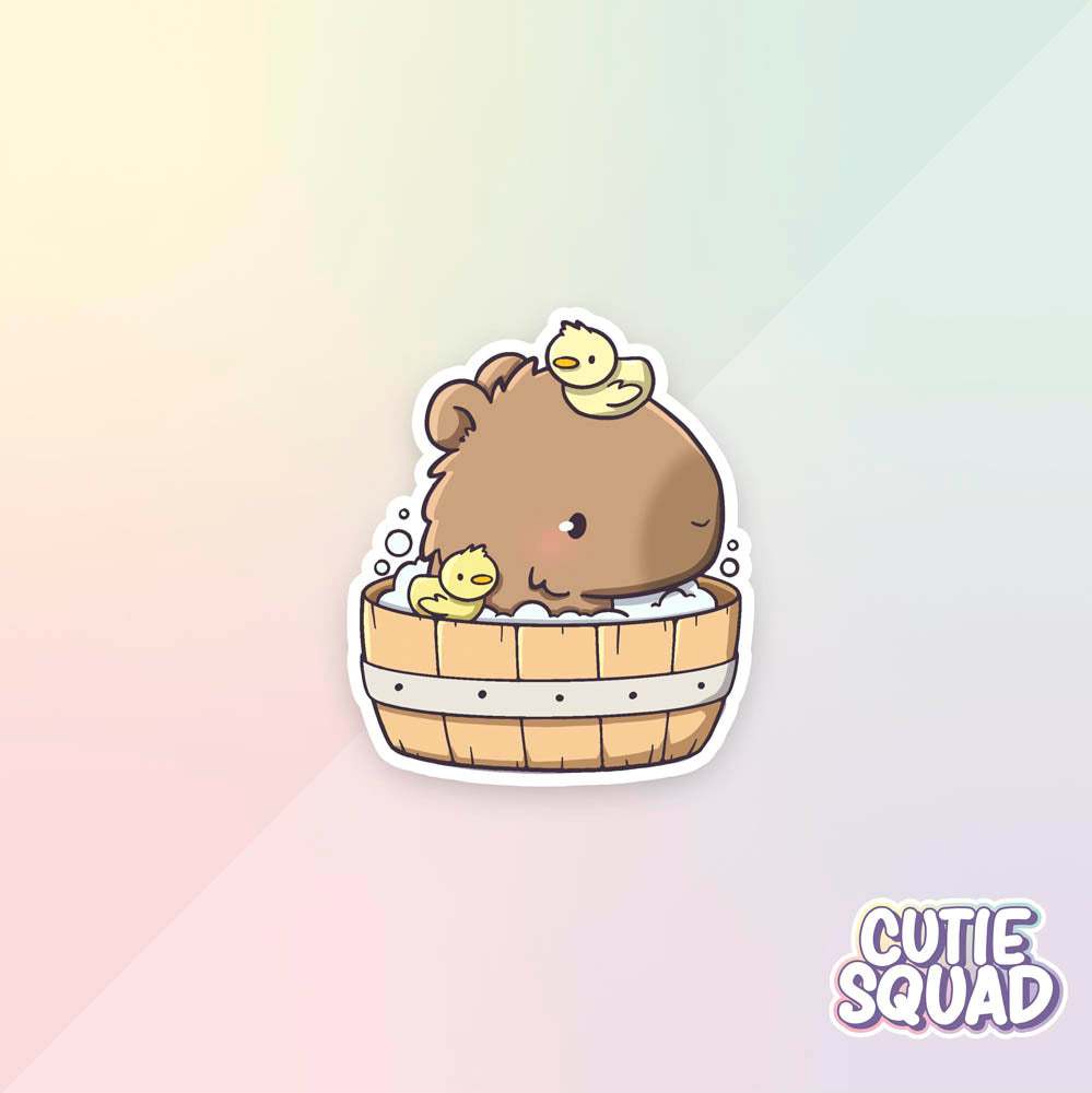Stickerset - Capybara Bathing - CutieSquad