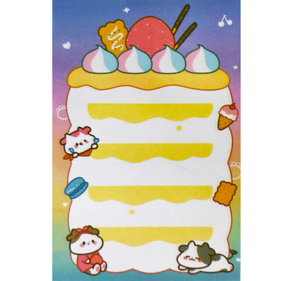 Kawaii Sticky Notes - Cow Cake