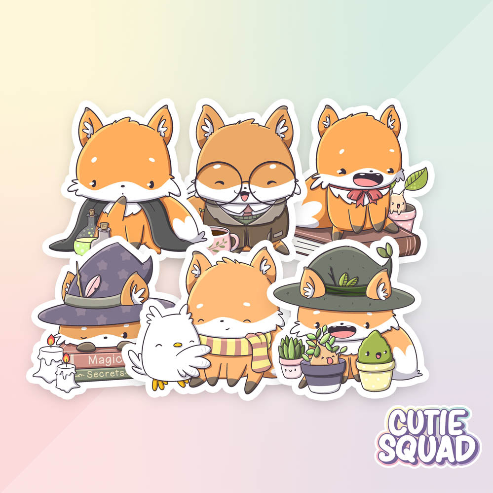 Stickerset - Magical Foxes - CutieSquad