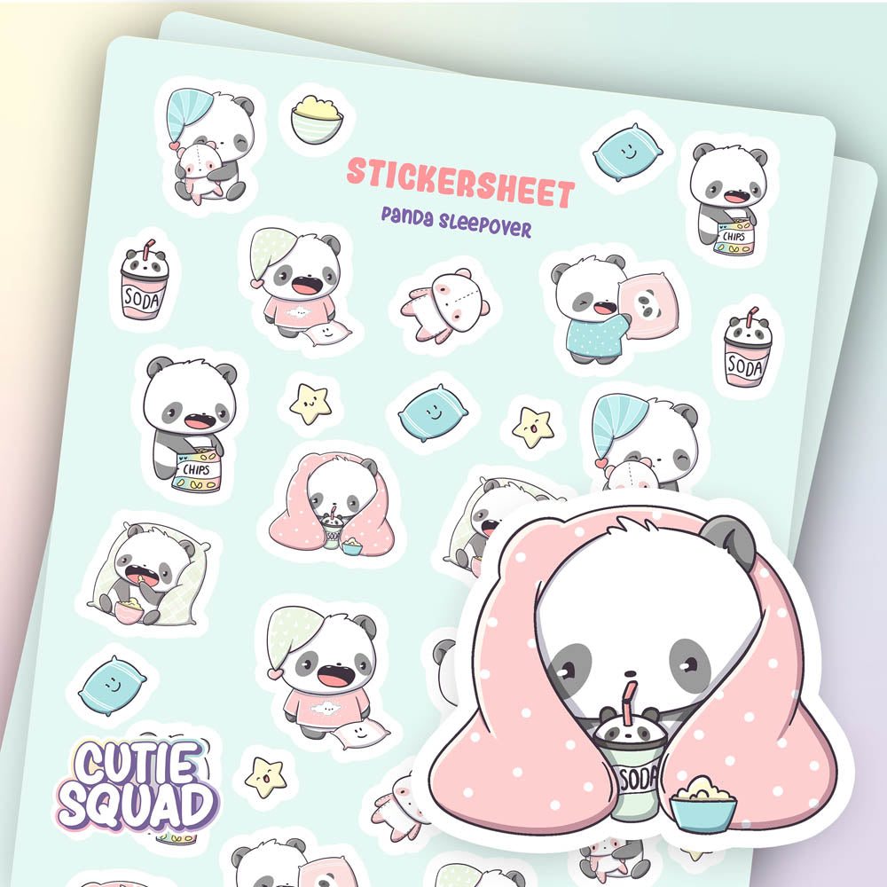 Stickervel - Panda Sleepover - CutieSquad