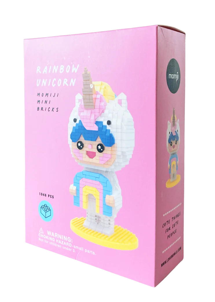 Momiji Mini Bricks - Build your own Momiji Doll - Rainbow Unicorn