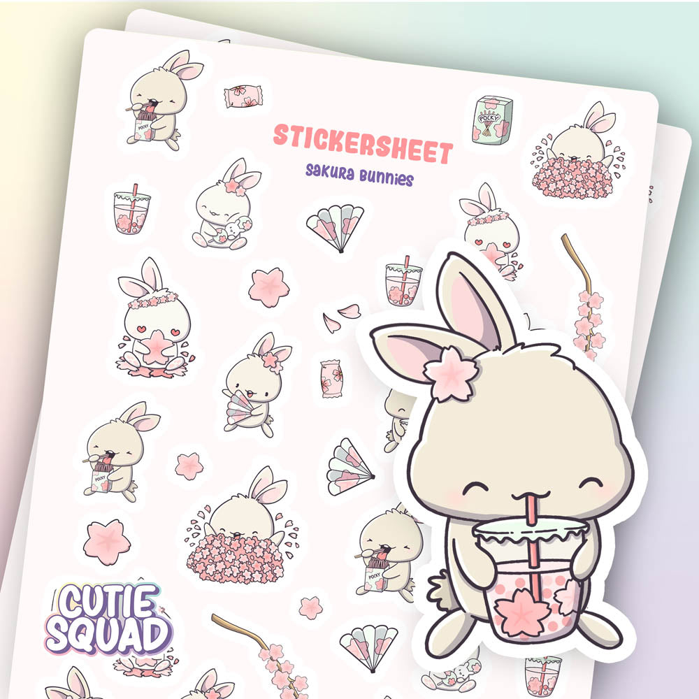 Stickervel - Sakura Bunnies - CutieSquad