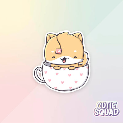 Stickerset - Shiba High Tea - CutieSquad