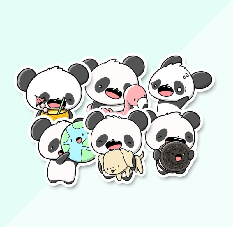 Stickerset - Summer Pandas - CutieSquad