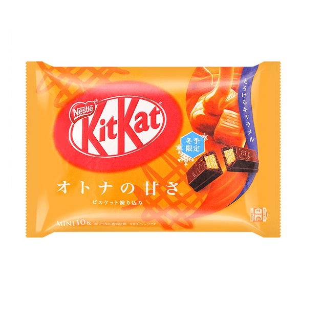 Kitkat mini choco caramel - Zak 10 stuks THT 30-9-2023