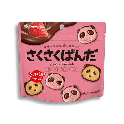 Kabaya saku saku Panda cookies - Strawberry & Chocolate THT 31-12-2023