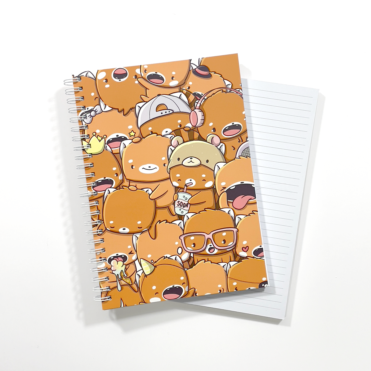 Notebook A5 - Red Panda Doodle - Cutiesquad